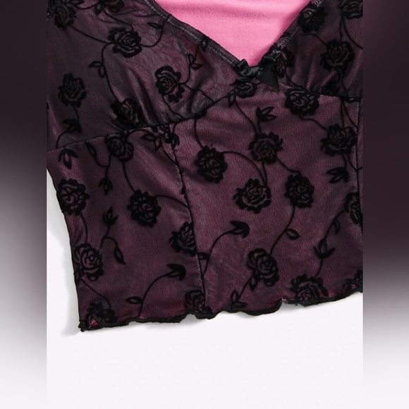 New coolane floral print mesh cropped tank top - Picture 5 of 13